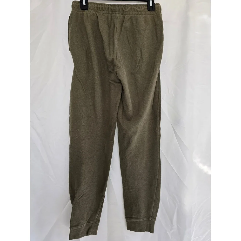 Nike Olive‎ Green Jogger Sweatpants Drawstring Waist Logo Small Women